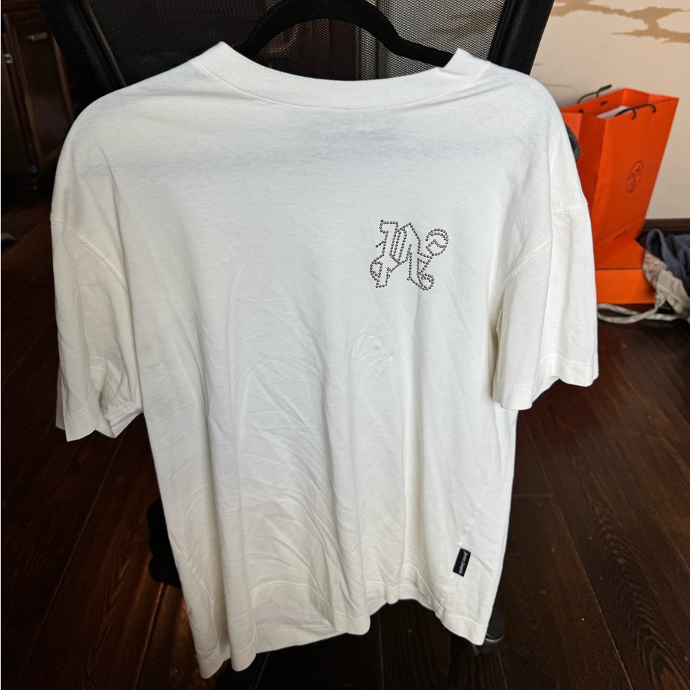 Palm Angels White Logo Tee